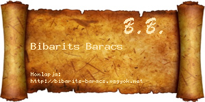 Bibarits Baracs névjegykártya